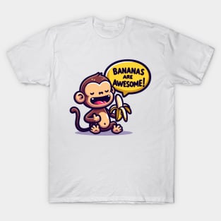 Bananas Are Awesome: Joyful Monkey T-Shirt